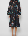 LONG SLEEVE BAND COLLAR SHIRTDRESS