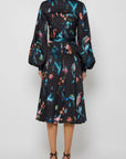 LONG SLEEVE BAND COLLAR SHIRTDRESS