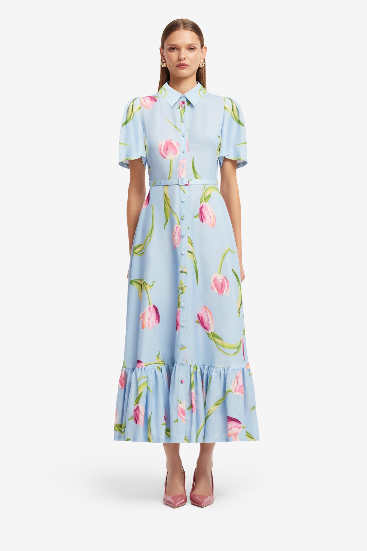 LEO LIN - Becca Short Sleeve Midi Dress