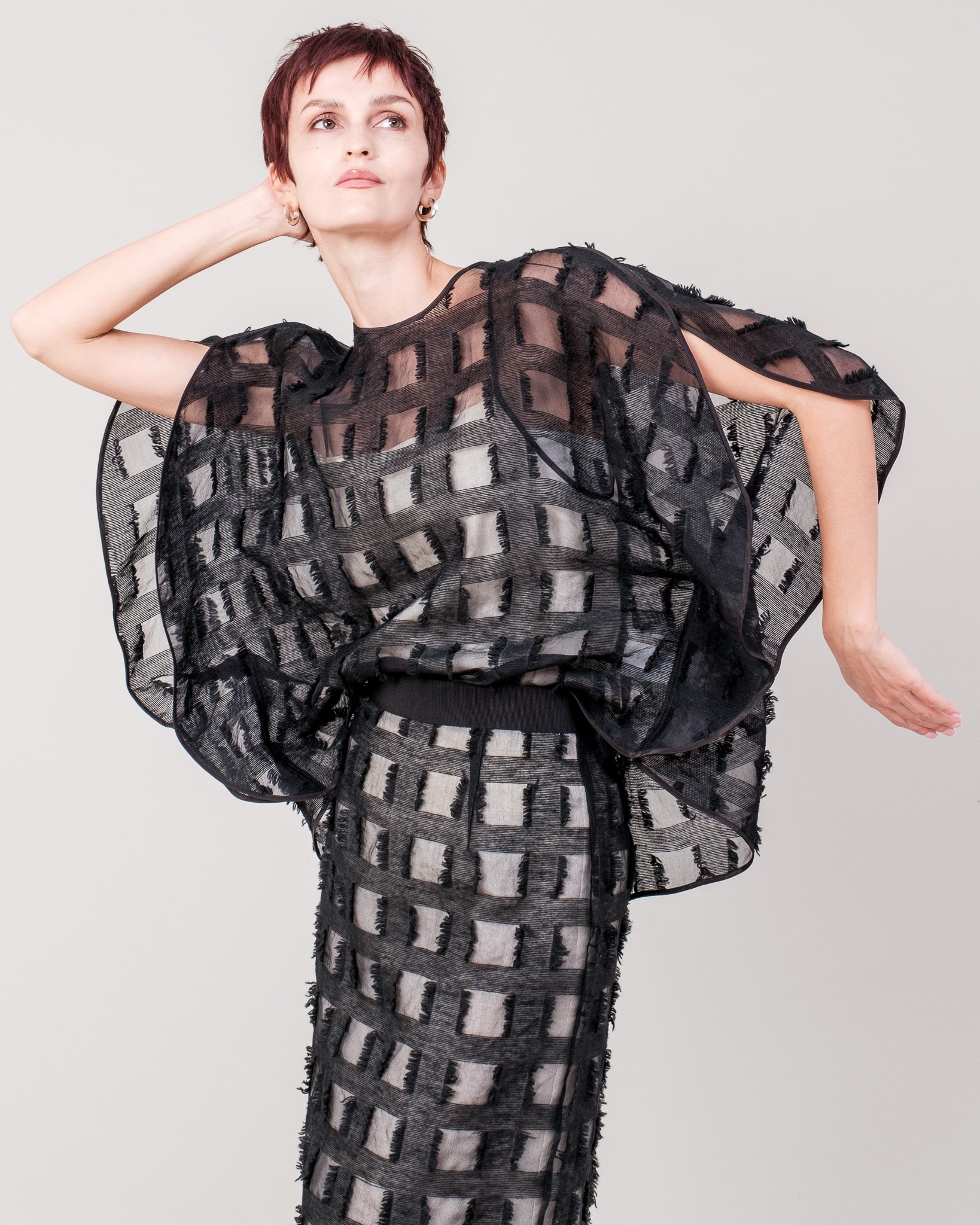 SILK JQ ORGANDY BLOUSE