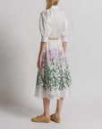 Cotton Shirt Dress with Herbarium Print