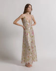 Evening Dress with Floral Sequins