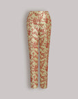 Floral Mikado Straight Leg Trousers