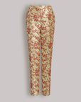 Floral Mikado Straight Leg Trousers