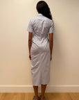 Gathered Ruffle Shirt Dress