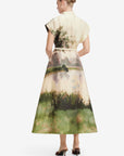 Aubrey Shirt Midi Dress - Serene Print