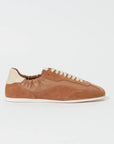 Georgie Elasticized Leather Combo Camel