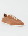 Georgie Elasticized Leather Combo Camel
