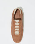 Georgie Elasticized Leather Combo Camel