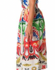 Strapless Print Dress