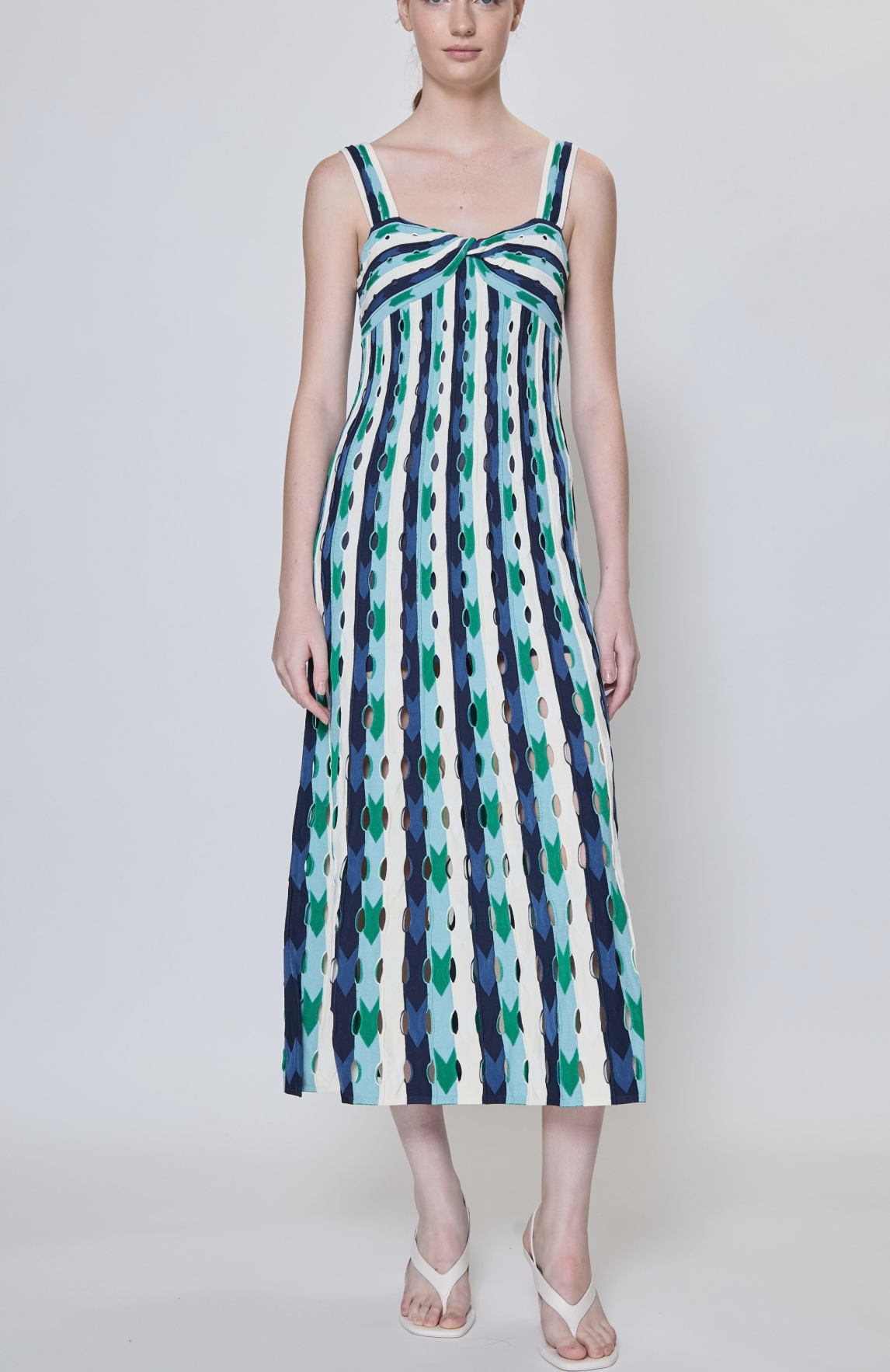 Christina Knit Midi Dress - Kelly Green Multi / S Christina Knit Midi Dress - Kelly Green Multi / S