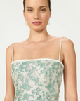 Jennan Sequin Lace Satin Gown
