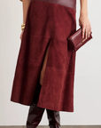 Suede Leather Combo Hudson Skirt