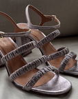 Silver Tea Heel Pumps