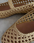Gold Braided Ballerina Flats