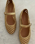 Gold Braided Ballerina Flats