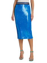 Load image into Gallery viewer, Blue sequin skirt