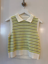 Load image into Gallery viewer, Striped Mesh Collared Tank