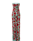 Crimson Rose Column Dress