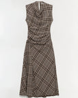 Burke S/L Draped Midi Dress