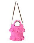 Ruffle Bag W Leather Strap