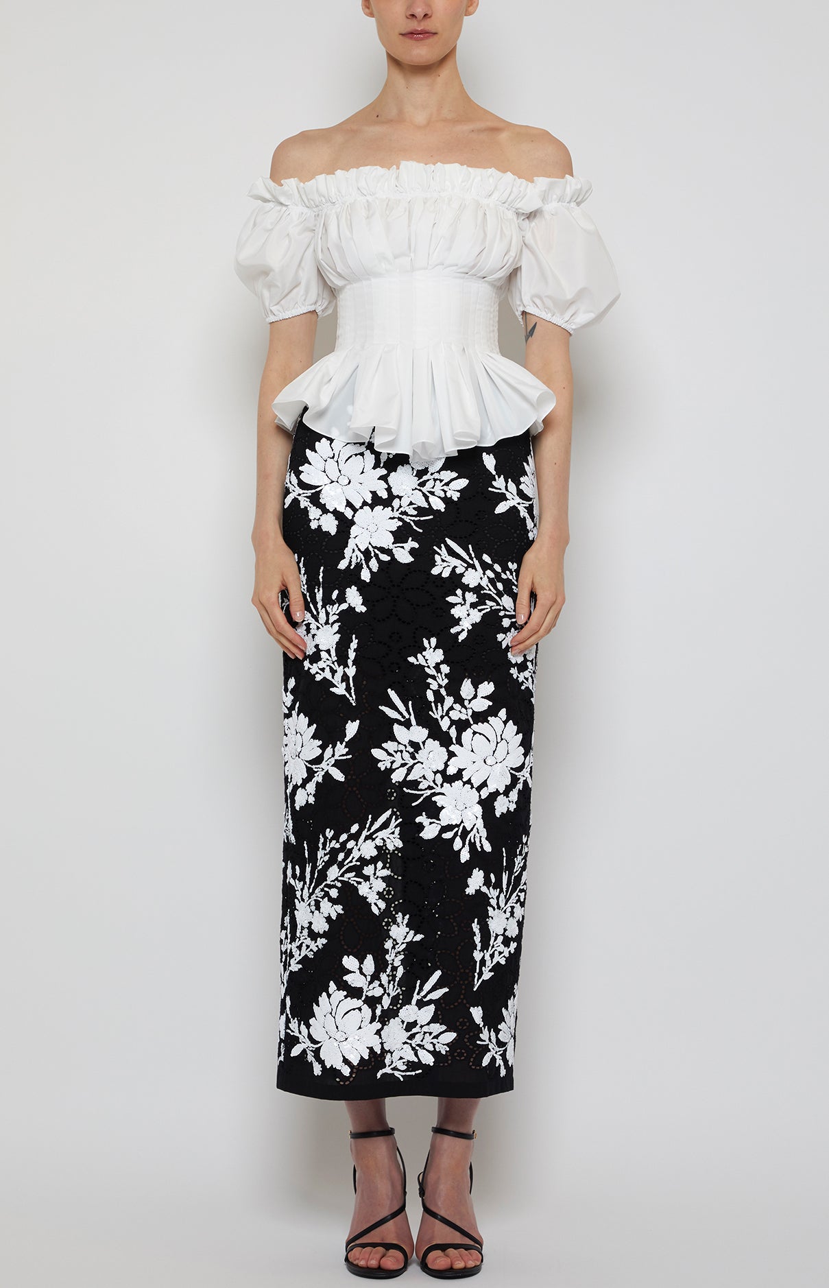 BACK SLIT MAXI FLAT FRONT PENCIL SKIRT