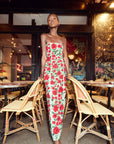 Crimson Rose Column Dress