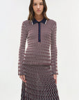 Colleen Long-sleeve Polo Top
