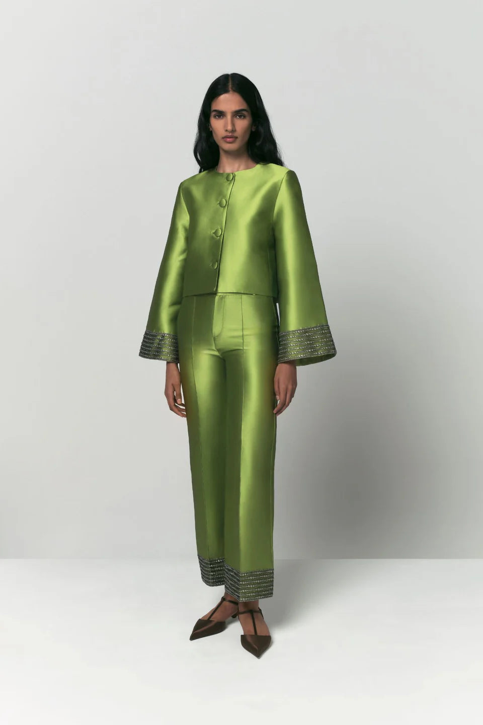 Yoshitomo Satin Lace Trousers