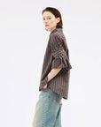 Men's Stripe Top Toffee