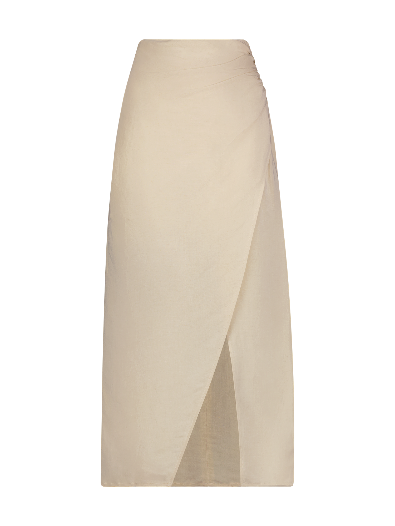 Wrap Draped Midi Skirt