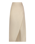 Wrap Draped Midi Skirt