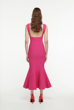 Load image into Gallery viewer, KNIT BUST DETAIL FLUTED MAXI
