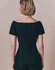 HASHIRO STRIPE WOOL TOP