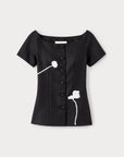 HASHIRO STRIPE WOOL TOP