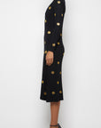 Black and Gold Embellished Dress