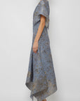 V-NECK DRESS WITH HANDKERCHIEF HEM