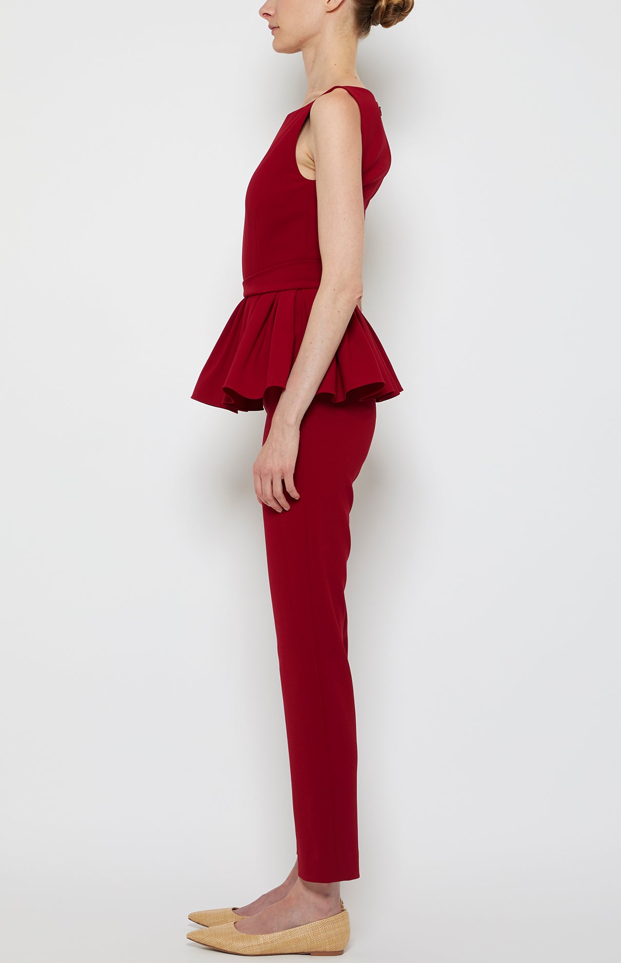 PEPLUM SQUARE NECK TOP