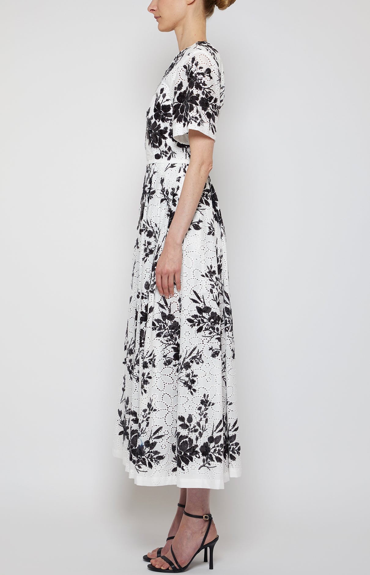 SHORT SLV MIDI COCKTAIL DRESS