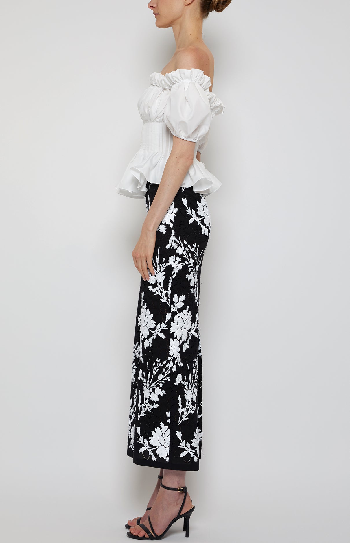 BACK SLIT MAXI FLAT FRONT PENCIL SKIRT