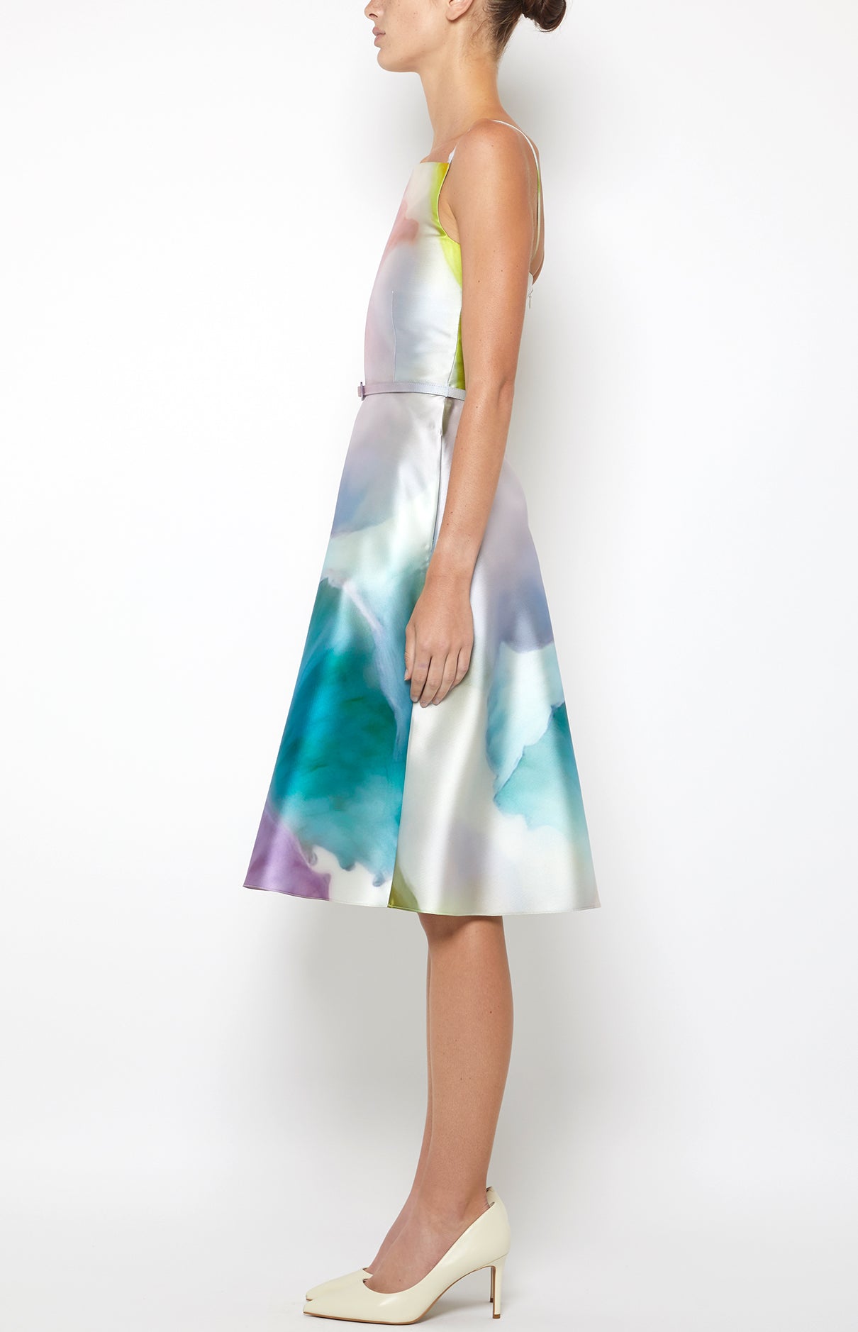 SQUARE NECK STRAPPY A-LINE DRESS