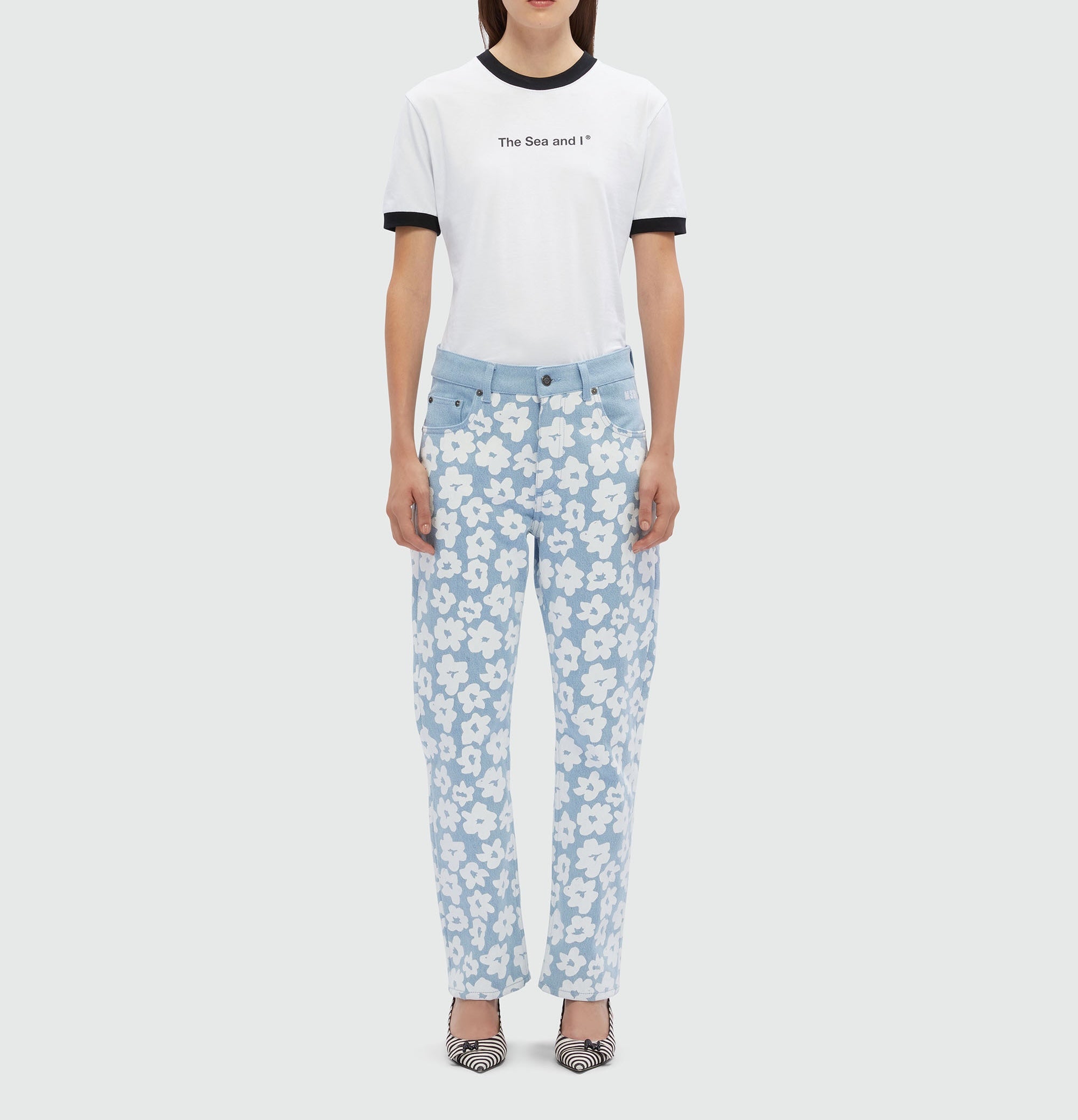 Light Blue Floral Pants