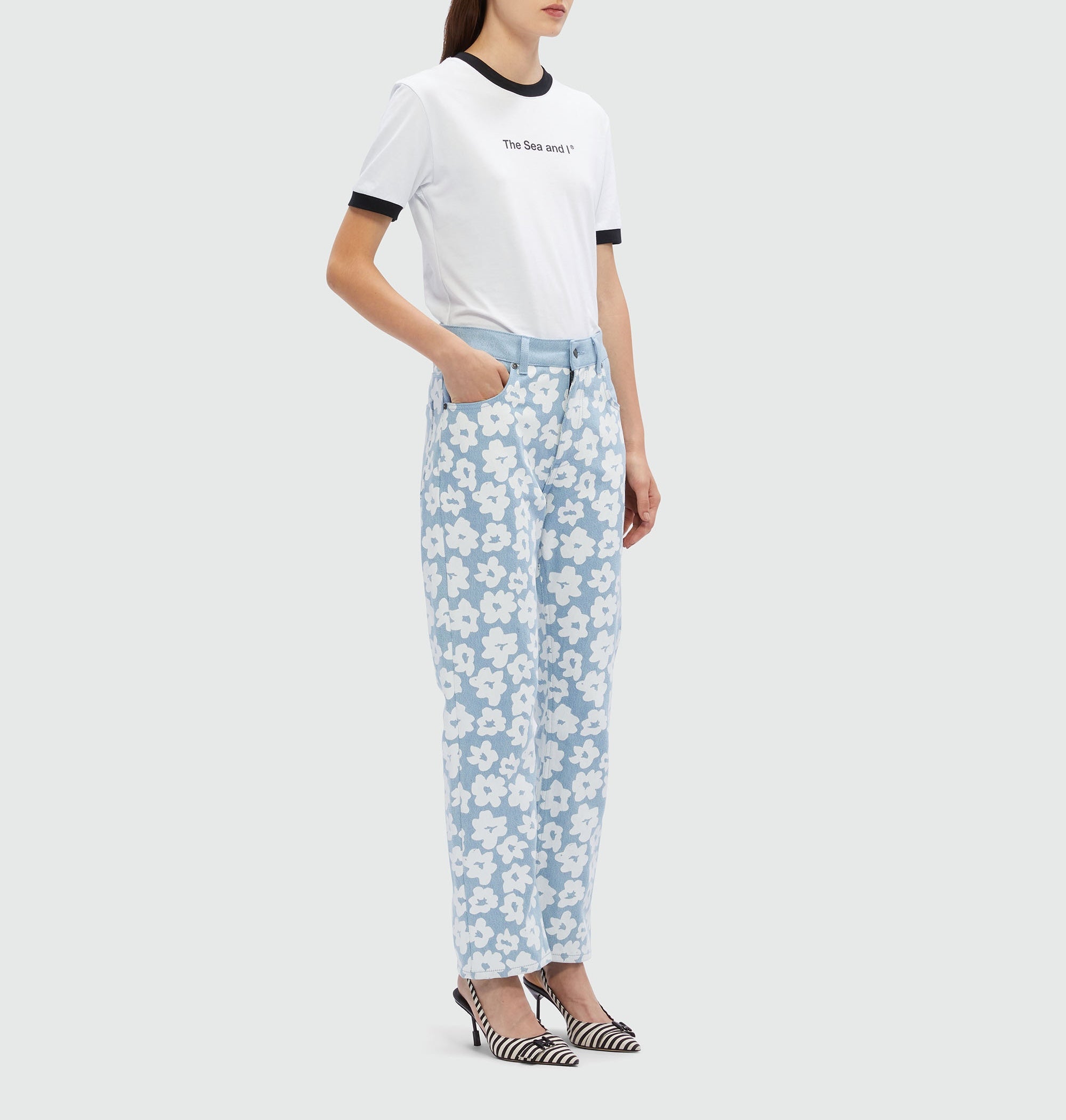 Light Blue Floral Pants