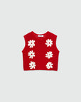 Red Knitwear Top