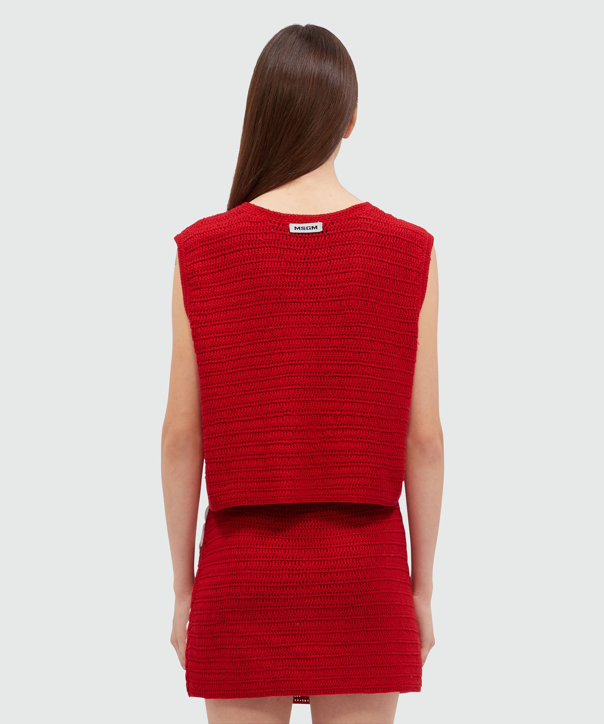 Red Knitwear Top