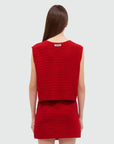 Red Knitwear Top