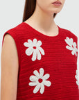 Red Knitwear Top