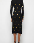 Black and Gold Embellished Dress