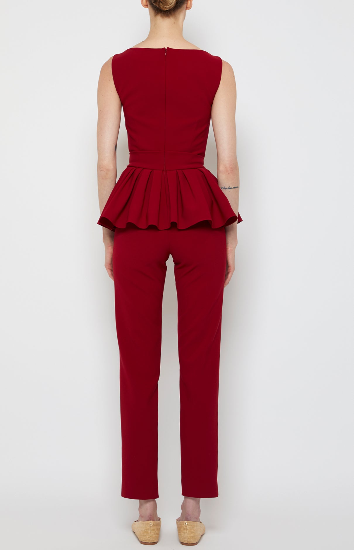 PEPLUM SQUARE NECK TOP