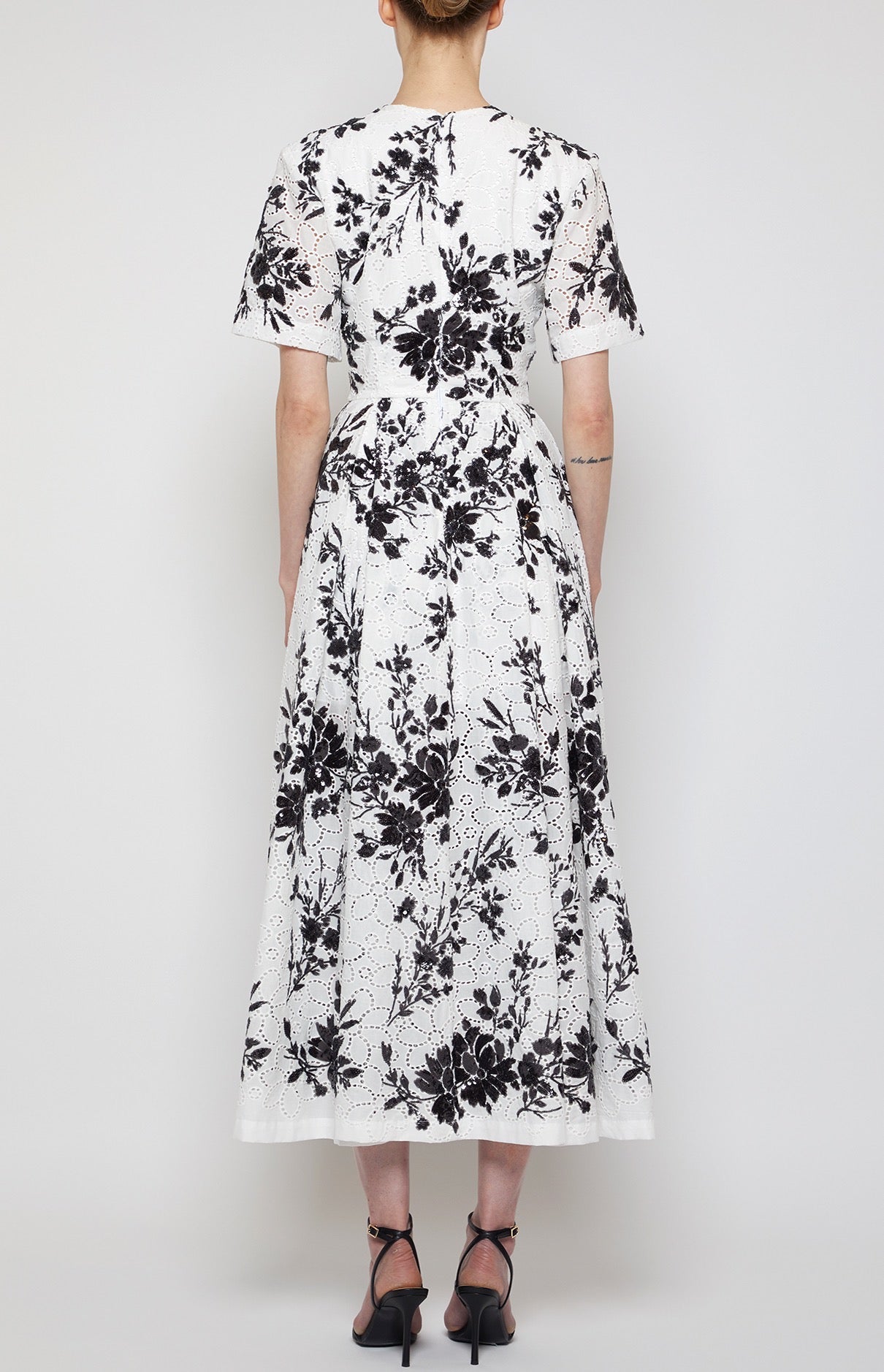 SHORT SLV MIDI COCKTAIL DRESS